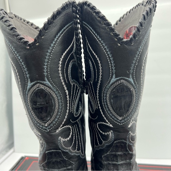 Los Altos Crocodile Cowboy Boots - Picture 7 of 15